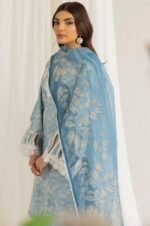 MB-442 Unstitched Digital Printed Lawn Suit 3pc With Digital Printed Voil Dupatta & Embroidered Patches
