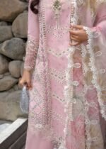 CM-2600 Lawn Unstitched 3pc Embroidered Suit With Embroidered Poly Lawn Dupatta