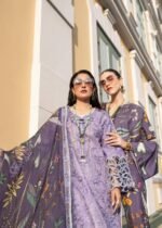 MS-04 Lawn stuff 3 Piece fully Embroidered Suit with Silk Printed Dupatta