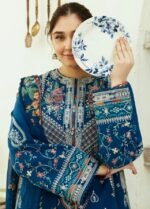 ZS-50 Unstitched Fully Embroided Lawn Suit With Cotton Lawn Digital Printed Dupatta