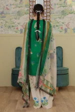 CO 498 Digital Printed 3Pc Unstitched Lawn Suit With Digital Printed Monar Dupatta