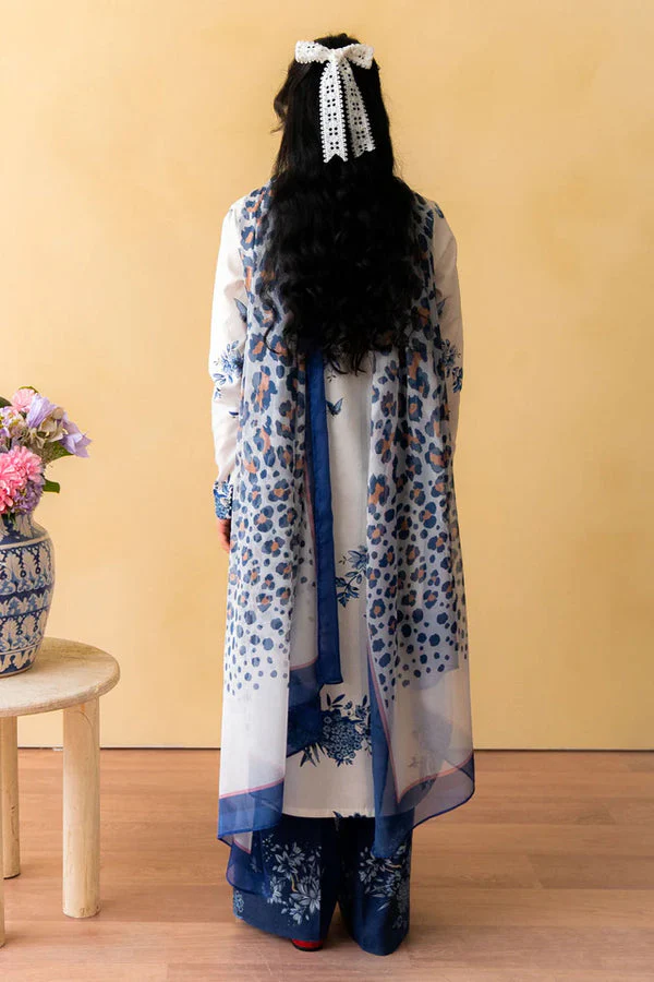 CO 488 Digital Printed 3Pc Unstitched Lawn Suit With Digital Printed Monar Dupatta