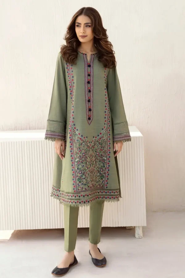 JZ710 Unstitched Fully Embroided Dhanak Suit With Dhanak Dupatta