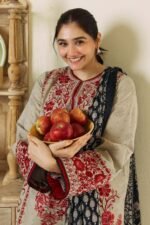 ZS-57 Unstitched Fully Embroided Dhanak Suit With Wool Shawl
