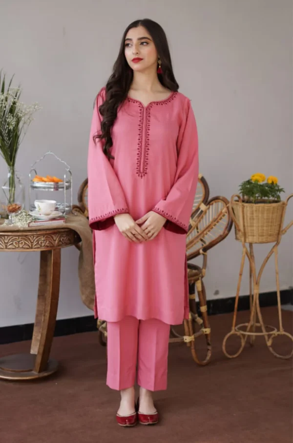AS-05 Unstitched Fully Embroidered Dhanak Suit With Dhanak Shawl