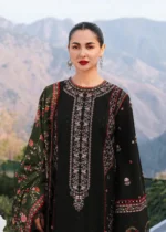 MB-520 Unstitched Dhanak Stuff Full Embroidered Suit With Printed Wool Shawl With Extra Patches