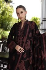 SP-565 Unstitched Dhanak Stuff Full Embroidered Suit With Full Embroidered Shawl