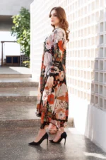 BQ-40 Digital Printed Khaddar Suit 3pc with Khaddar Digital Printed Dupatta & Embroidered Patches