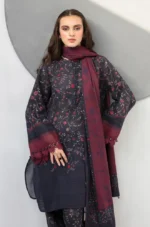 BQ-406 Digital Printed Khaddar 3Pc Suit With Digital Printed Khaddar Dupatta