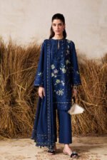 Unstitched Dhanak Stuff Full Embroidered Suit With Four-sided Dhanak Embroiderd Shawl