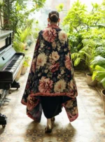 Unstitched Dhanak Stuff Full Embroidered Suit With Digital Printed Wool Shawl