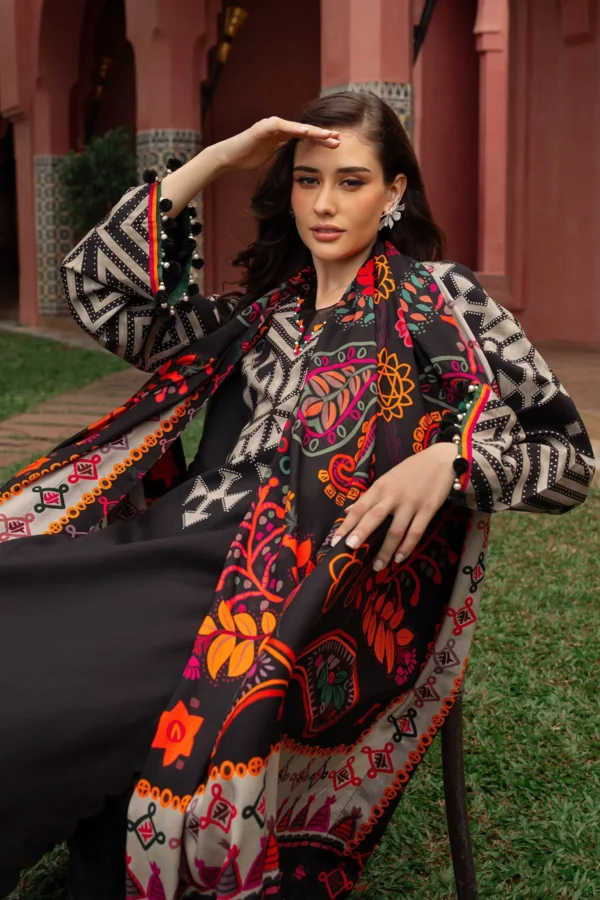 CH-77 Digital Printed Khaddar 3Pc Suit With Digital Printed Khaddar Dupatta