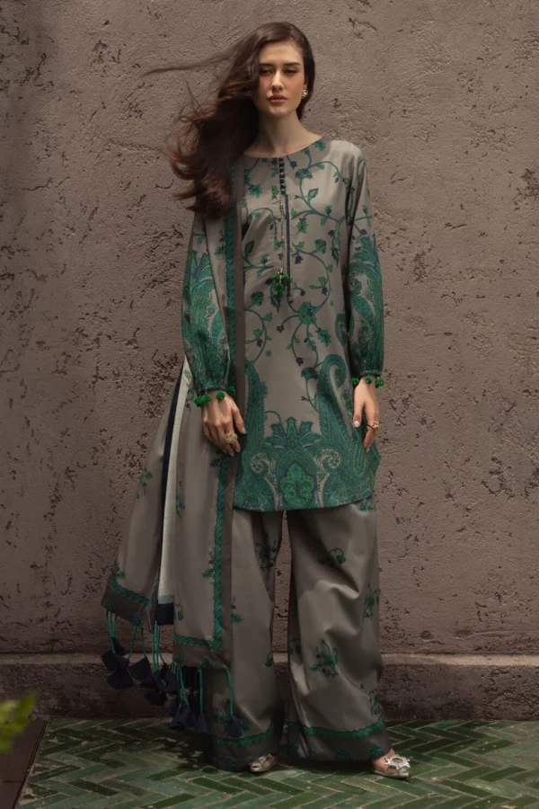 CH-76 Digital Printed Khaddar 3Pc Suit With Digital Printed Khaddar Dupatta