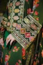 Unstitched Silk Stuff Full Embroidered Suit With Four-sided Silk Embroidered Dupatta With Extra Patches