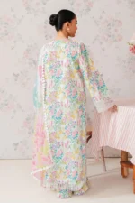 AF-70 Digital Printed Khaddar Suit 3pc with Khaddar Digital Printed Dupatta & Embroidered Patche (Copy)