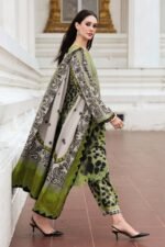 CH-80 Digital Printed Khaddar Suit 3pc with Khaddar Digital Printed Dupatta & Embroidered Patche