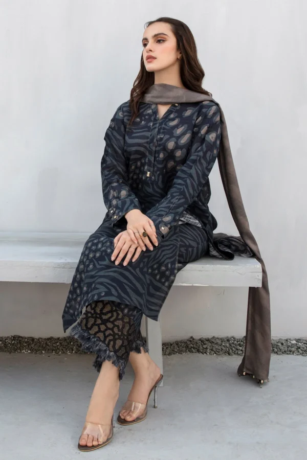 BQ-85 Unstitched Digital Printed khader Suit 3pc With Digital Printed Khader Dupatta