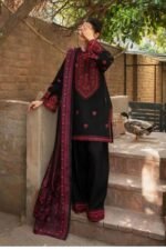 ZS-125 Unstitched Heavy Embroidered Dhanak Suit with Heavy Embroidered Dhanak Shawl
