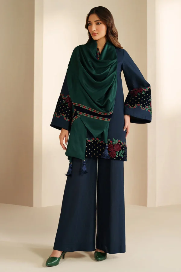 SP-155 Unstitched Fully Embroidered Dhanak Fabric