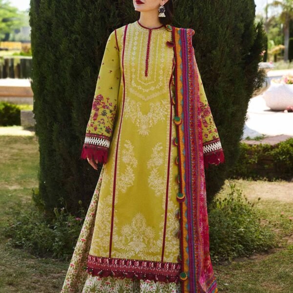 Unstitched Heavy Embroidered Dhanak Suit ( Printed Woolen Shawl )