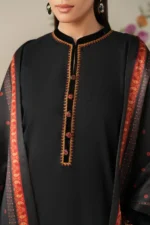 BQ-145 Unstitched Dhanak Suit with Printed Wool Shawl
