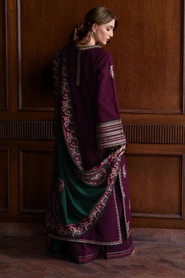 BT-15 Lawn Unstitched Embroidered 3pc Suit With Lawn Embroidered Dupatta