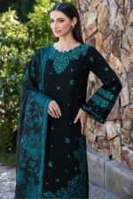 FA-10 Unstitched Embroidered Lawn Suit 3pc With Digital Printed Fancy Voil Dupatta