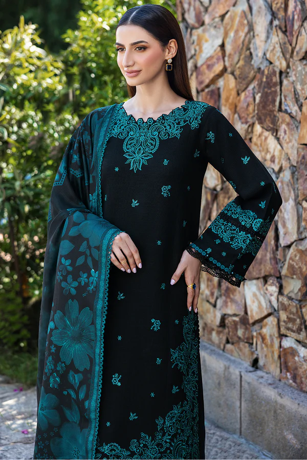 FA-10 Unstitched Embroidered Lawn Suit 3pc With Digital Printed Fancy Voil Dupatta