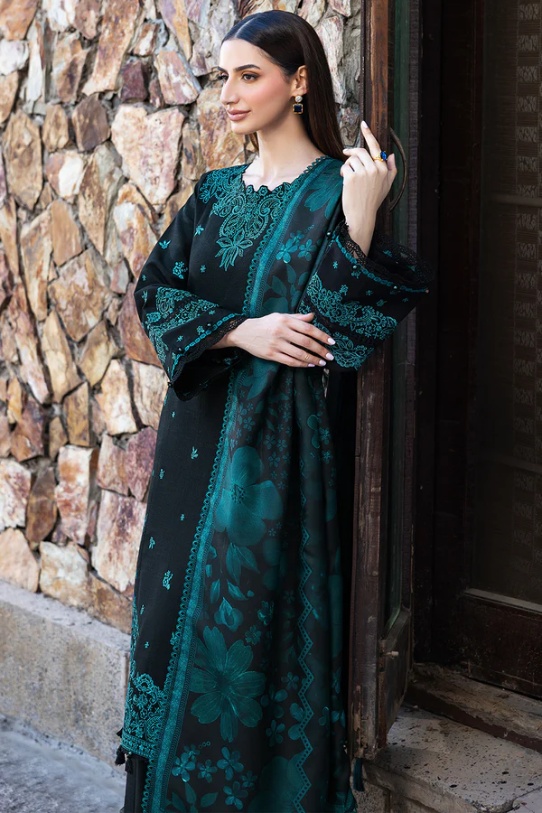 FA-10 Unstitched Embroidered Lawn Suit 3pc With Digital Printed Fancy Voil Dupatta