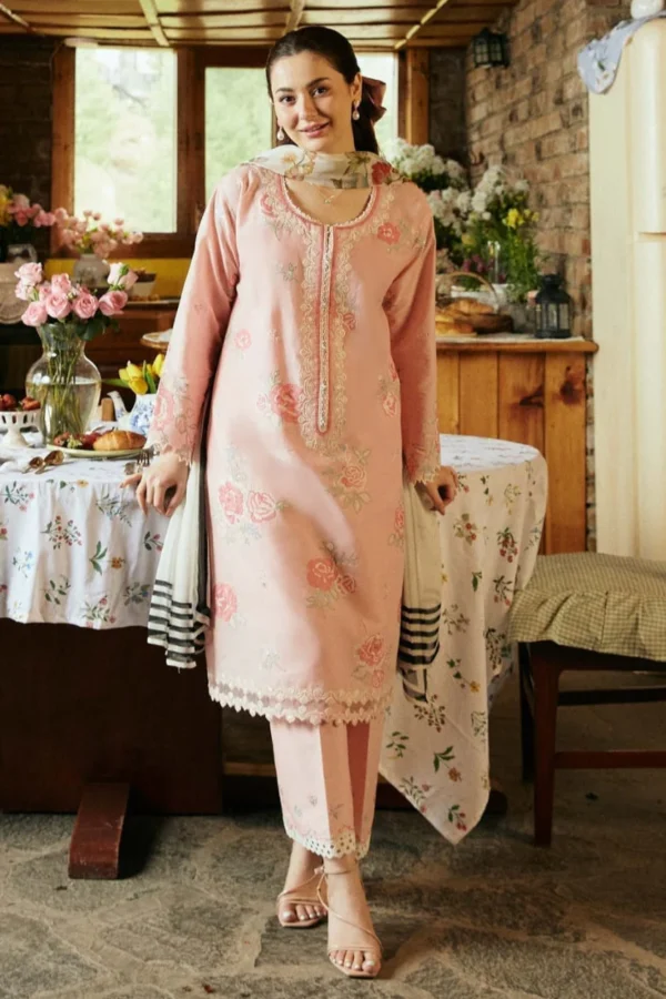 ZS-2620 Lawn Embroidered Suit 3pc with Silk Digital Printed Dupatta