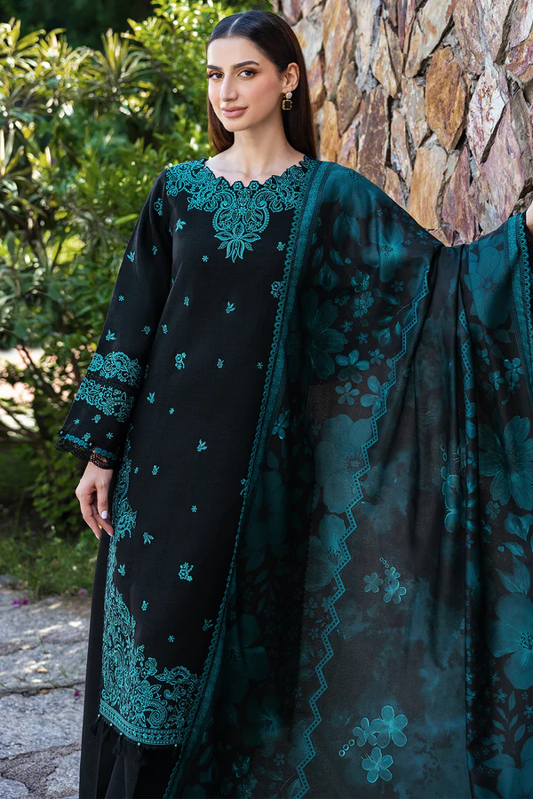 FA-10 Unstitched Embroidered Lawn Suit 3pc With Digital Printed Fancy Voil Dupatta