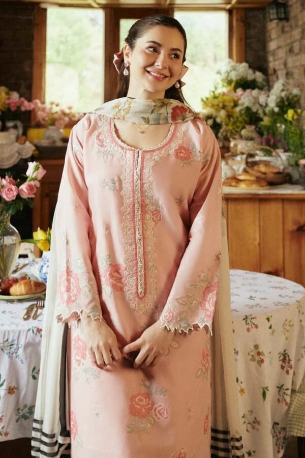 ZS-2620 Lawn Embroidered Suit 3pc with Silk Digital Printed Dupatta