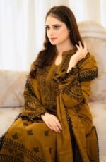 MB-100 Unstitched Fully Embroidered Lawn Suit With Embroidered Lawn Dupatta