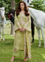 EL-2720 Lawn Unstitched Embroidered Shirt With cotton Net heavy Embroidered Duppta