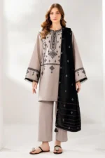D#12 Unstitched Embroidered Lawn Suit With Chiffon Printed Dupatta