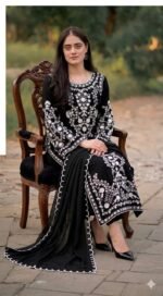 AA-20 Lawn Embroidered 3pc Suit With Bamber Chiffon Embroidered Dupatta