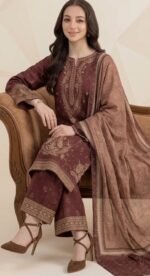 AA-31 Unstitched Embroidered Lawn Suit 3pc With Monar Digital Printed Dupatta
