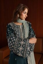 AA-50 3PC Unstitched Embroidered Lawn Suit With Embroidered Chiffon Dupatta