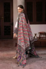 JZ-2800 Unstitched Heavy Embroidered Lawn Suit ( Fine Printed Poly Lawn Dupatta )