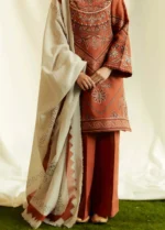 ZS-2555 3 Piece Unstitched Heavy Embroidered Lawn Suit ( Fine Printed Lawn Dupatta )