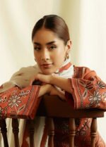 ZS-2555 3 Piece Unstitched Heavy Embroidered Lawn Suit ( Fine Printed Lawn Dupatta )