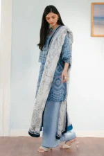 CO 2610 Unstitched Fully Embroided Lawn Suit With Printed Polly Lawn Dupatta