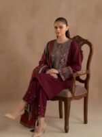 Unstitched Embroidered Lawn Suit 3pc With Digital Printed Dupatta