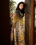 BQ-209 Lawn Unstitched Digital Printed Shirt With Patch With Printed Lawn Dupatta