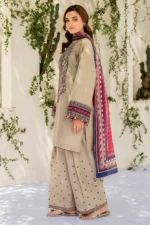 AA-21 Unstitched Fully Embroidered Lawn Suit With Slub Cotton Printed Dupatta