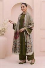 AA-13 Unstitched Embroidered Lawn Suit 3pc With Digital Printed Dupatta