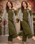 AA-13 Unstitched Embroidered Lawn Suit 3pc With Digital Printed Dupatta
