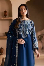 BT-2835 3 Piece - Unstitched Embroidered Lawn Fabric with Embroidered Chiffon Dupatta