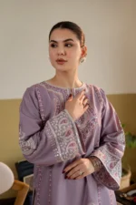 2 Piece-Unstitched Embroidered Lawn With Lawn Embroidered Trouser