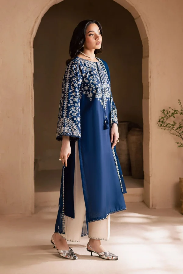 BT-2835 3 Piece - Unstitched Embroidered Lawn Fabric with Embroidered Chiffon Dupatta